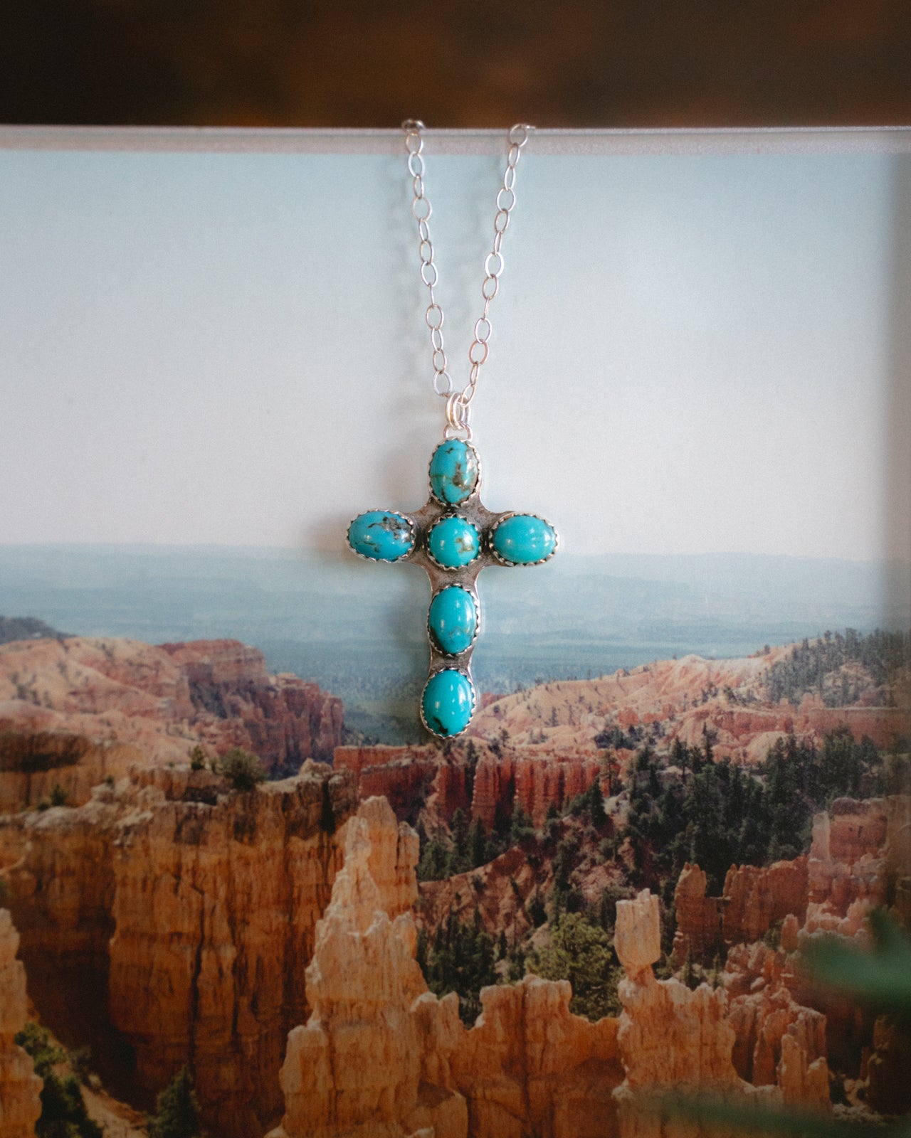 Turquoise Cross Necklace