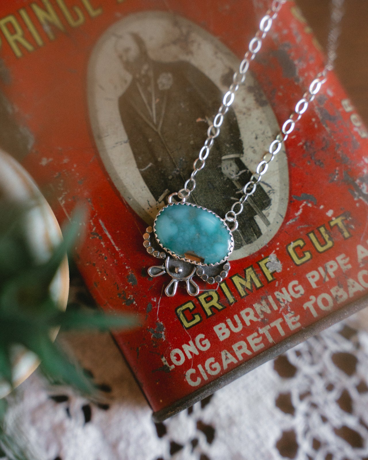 Turquoise Doily Necklace