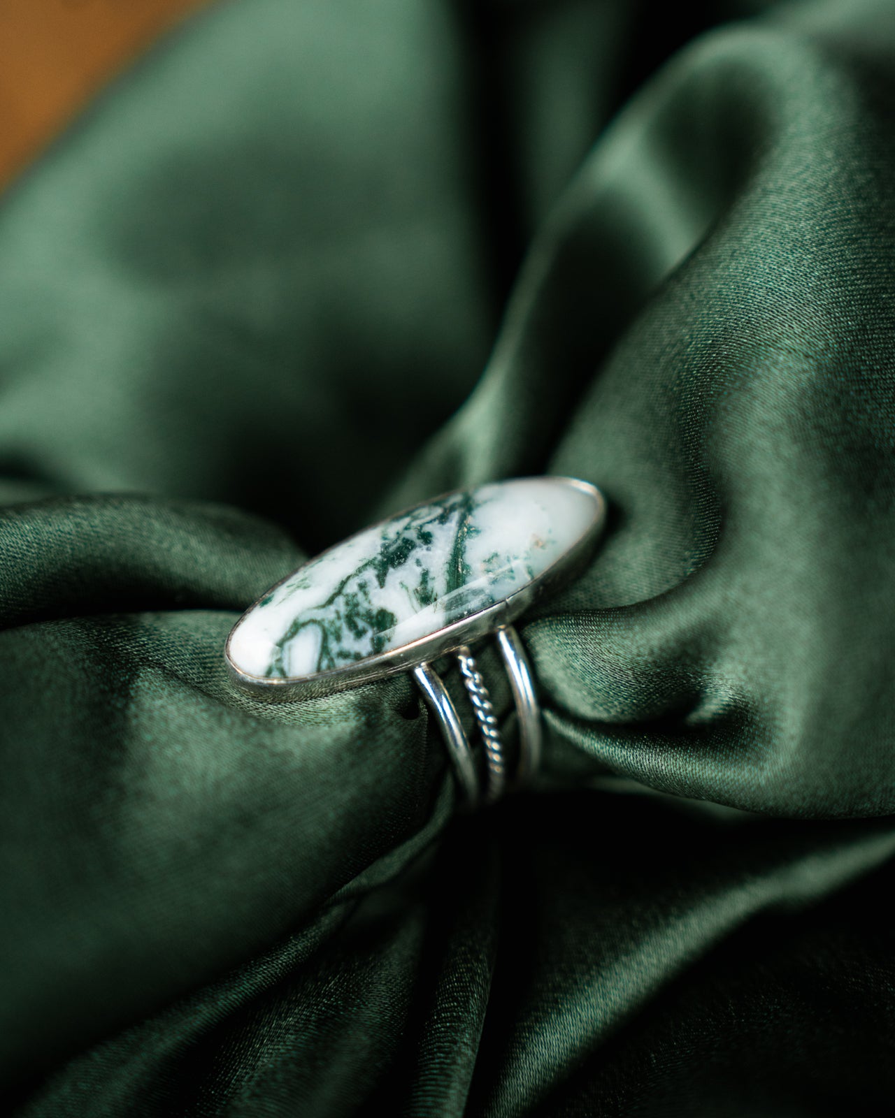 Tree Agate Ring Size 6.5