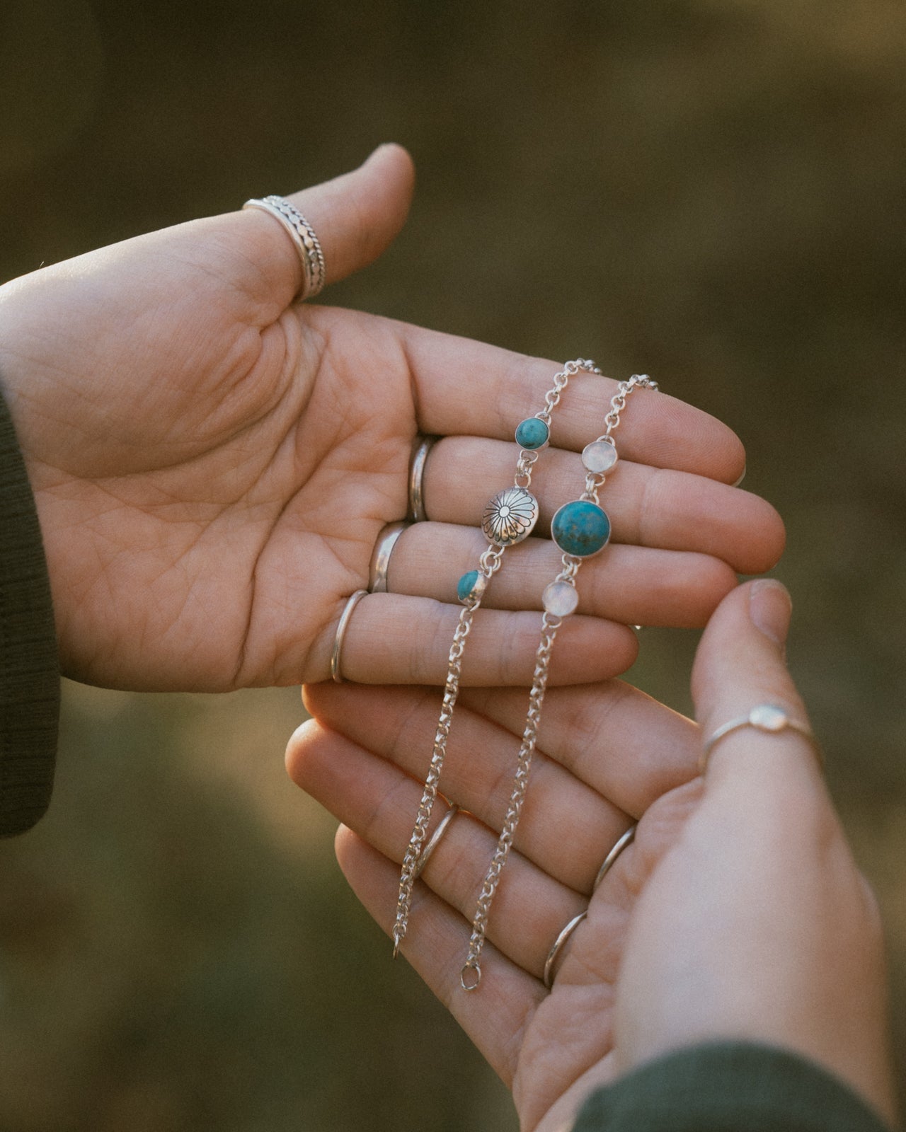 Concho + Turquoise Bracelet