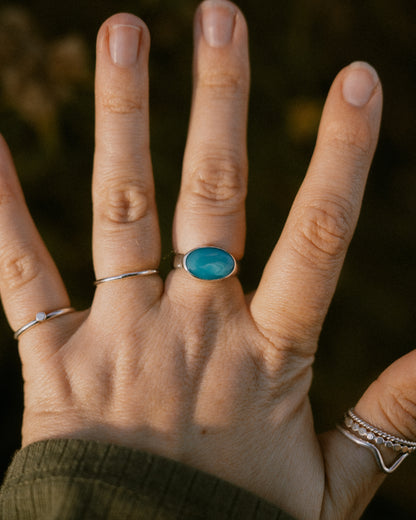 Chunky Kingman Turquoise Ring Size 5.5