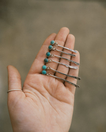 Turquoise Stamped Earrings