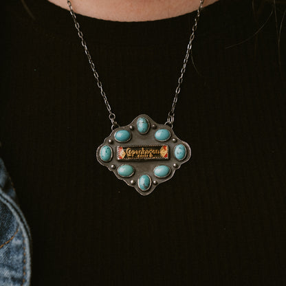 Copenhagen Enamel Pin Necklace